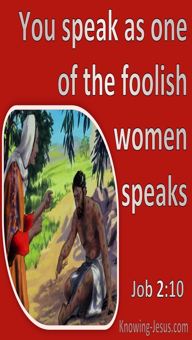 Job 2:10 You Speak As A Foolish Woman (pink)